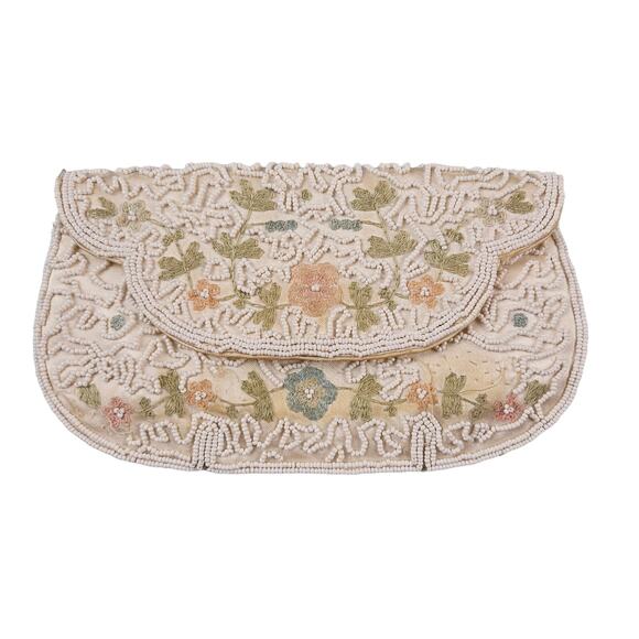 Vintage 50's 60's beaded purse clutch‎ pouch made in japan - Picture 1 of 9